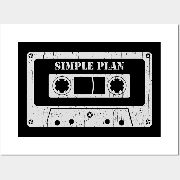 Simple Plan - Vintage Cassette White Wall Art by FeelgoodShirt